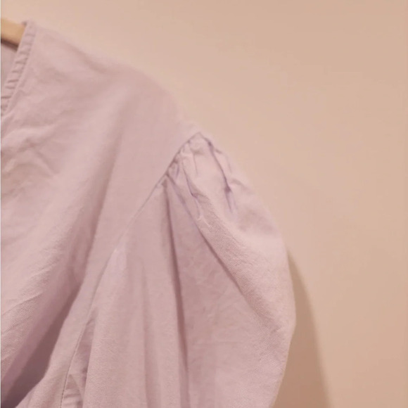 Zara Trafaluc  Collection Sky Blue Wrap Top With Balloon Sleeves - Size XS - Picture 8 of 13